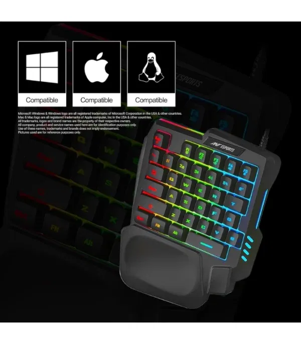 Ant Esports MK1001 One Handed Gaming Keyboard